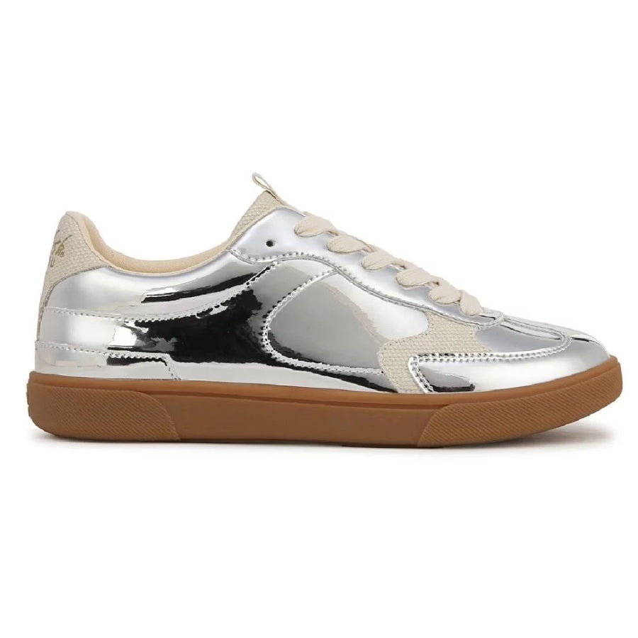 Tastic - Women's Silver Lace-Up Sneakers-TruClothing