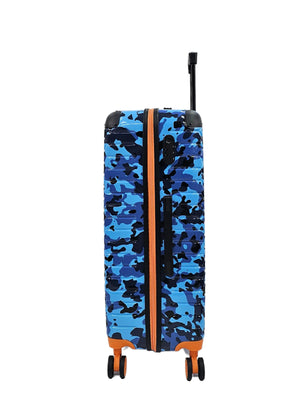Camo Print Hard Case Shell Suitcase-TruClothing