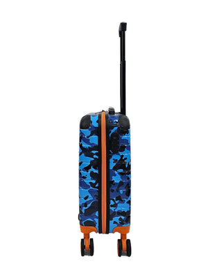Camo Print Hard Case Shell Suitcase-TruClothing