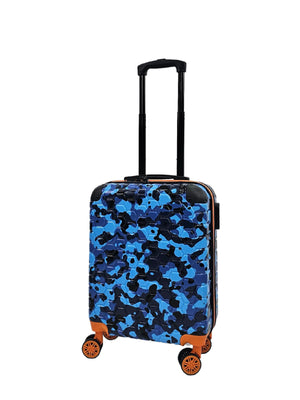Camo Print Hard Case Shell Suitcase-TruClothing