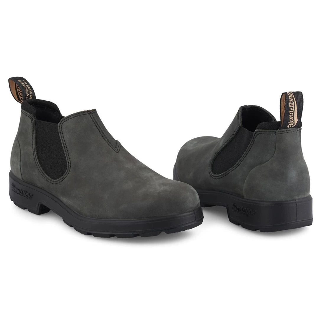 Blundstone 2035 Rustic Black Low-Cut Leather Boots Retro Vintage Slip On
