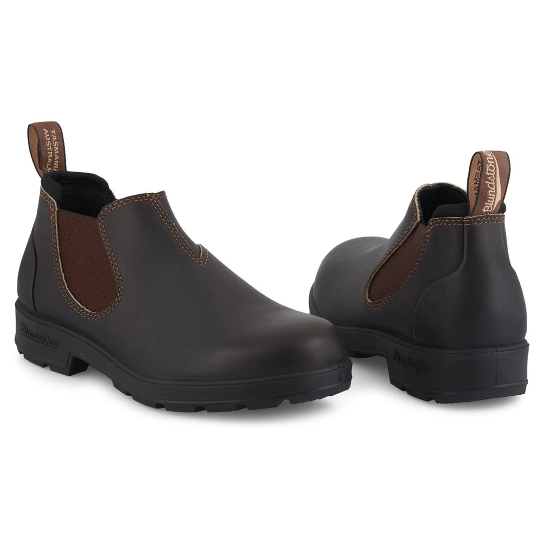 Blundstone 2038 Brown Low-Cut Leather Boots Retro Vintage Slip On