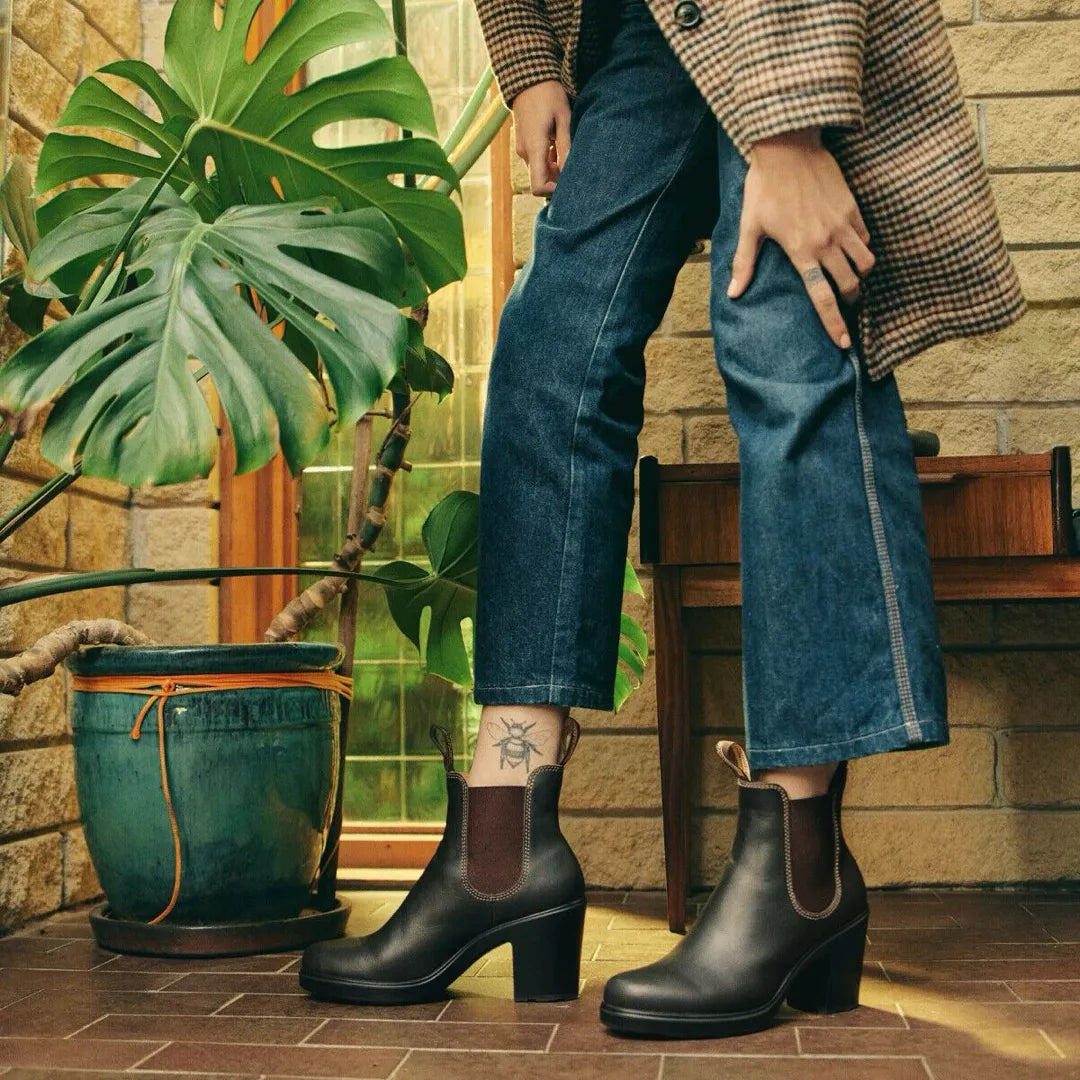 Blundstone 2366 Stivali slip on con tacco alto marroni TruClothing