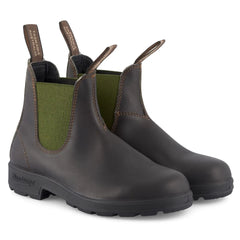 Blundstone 519 Stout Brown Olive Leather Chelsea Boots Unisex Classic