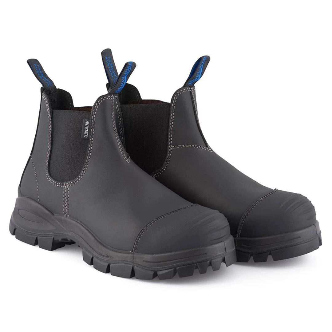 Blundstone 910 Black Leather Steel Toe Chelsea Boots TruClothing