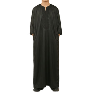 Boy's Moroccan Thobe Half Sleeve Gandoura Embroidery Kaftan-TruClothing