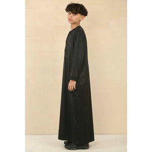 Boy's Moroccan Thobe Half Sleeve Gandoura Embroidery Kaftan-TruClothing