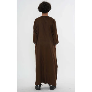 Boy's Moroccan Thobe Half Sleeve Gandoura Embroidery Kaftan-TruClothing