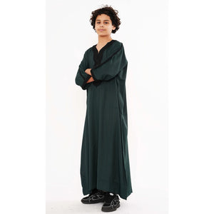 Boy's Moroccan Thobe Half Sleeve Gandoura Embroidery Kaftan-TruClothing