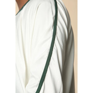 Boy's Moroccan Thobe Half Sleeve Gandoura Embroidery Kaftan-TruClothing