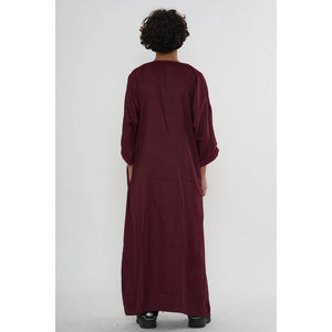 Boy's Moroccan Thobe Half Sleeve Gandoura Embroidery Kaftan-TruClothing