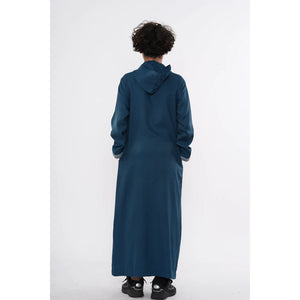 Boy's Moroccan Thobe Hooded Gandoura Embroidery Jubba-TruClothing