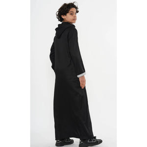 Boy's Moroccan Thobe Hooded Gandoura Embroidery Jubba-TruClothing