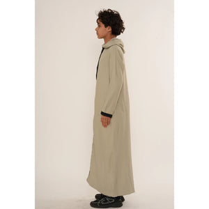 Boy's Moroccan Thobe Hooded Gandoura Embroidery Jubba-TruClothing