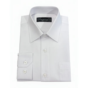 Boys Formal Long Sleeve Button-Down Collar Shirt-TruClothing