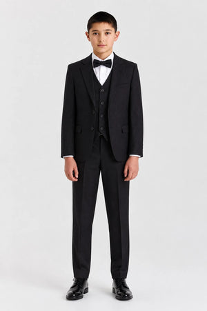 Boys Black 4-Piece Suit