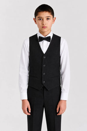 Boys Black 4-Piece Suit