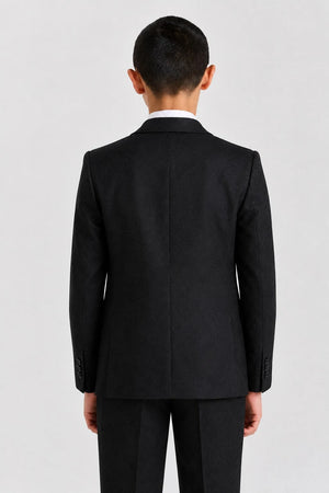 Boys Black 4-Piece Suit