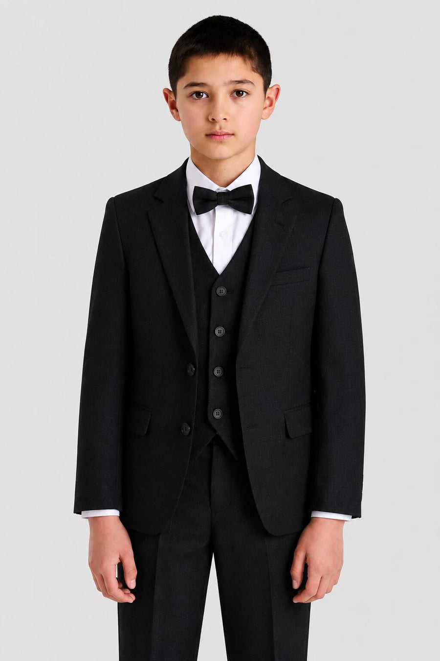 Boys Black 4-Piece Suit