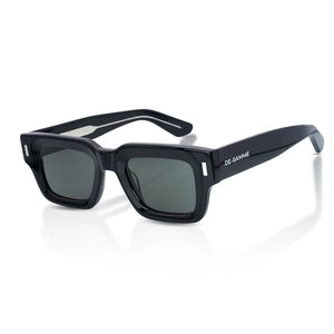 Budapest - Black Rectangle Thick Frame Polarized Sunglasses-TruClothing
