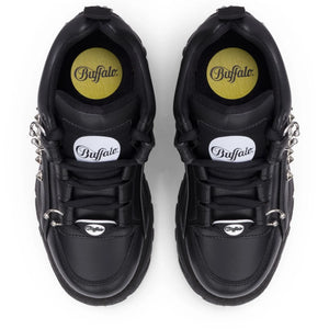 1339-14 PUNK - Women's Black Platform Studded Sneakers-TruClothing