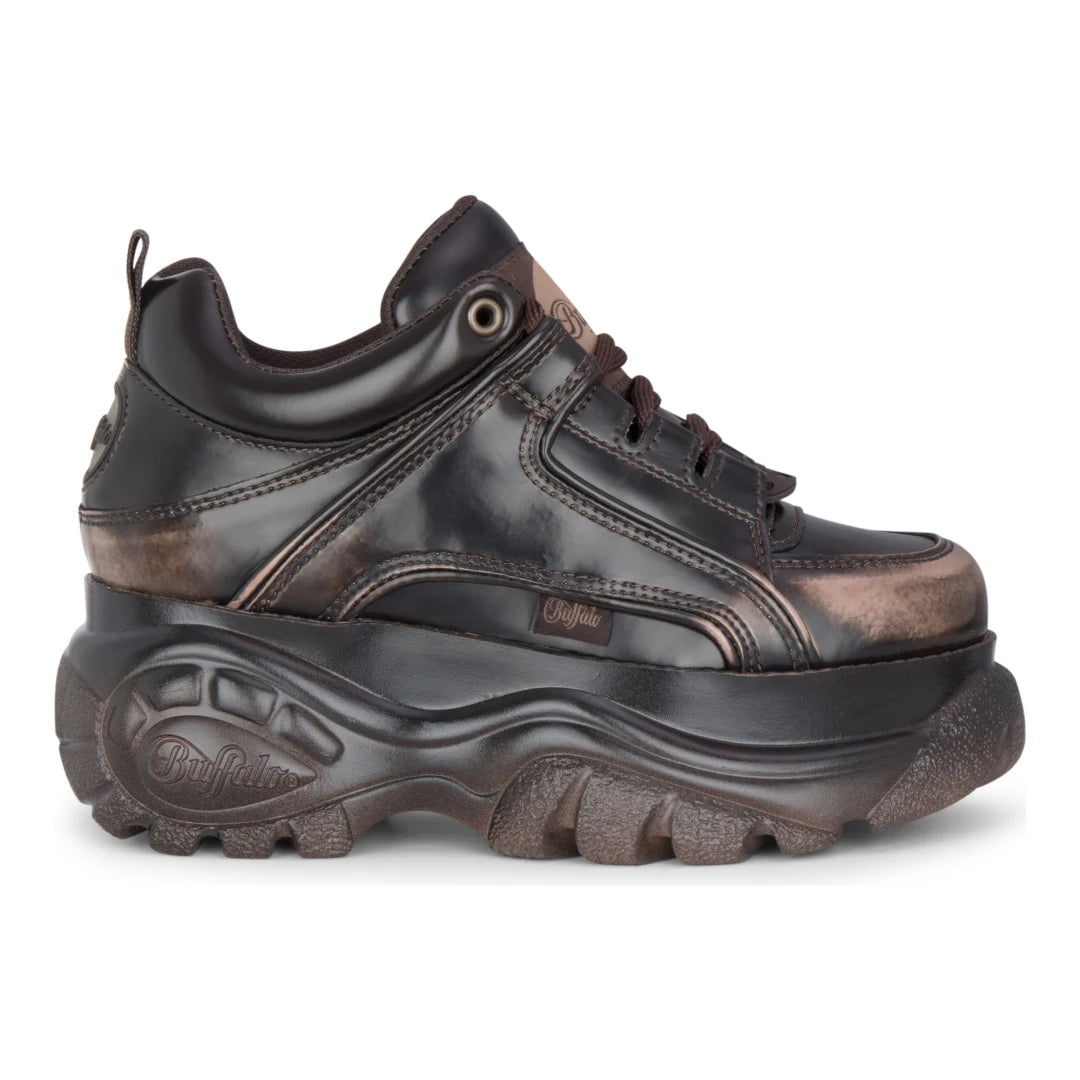 1339-14 VNTG - Women’s Brown Platform Lace-Up Sneakers-TruClothing