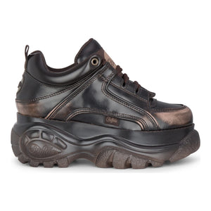 1339-14 VNTG - Women’s Brown Platform Lace-Up Sneakers-TruClothing