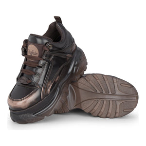 1339-14 VNTG - Women’s Brown Platform Lace-Up Sneakers-TruClothing