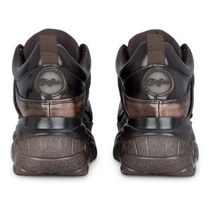 1339-14 VNTG - Women’s Brown Platform Lace-Up Sneakers-TruClothing