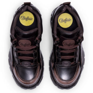 1339-14 VNTG - Women’s Brown Platform Lace-Up Sneakers-TruClothing