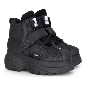 1348-14 2.0 - Women’s Black Calf Leather High Platform Boots-TruClothing