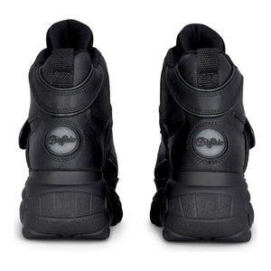 1348-14 2.0 - Women’s Black Calf Leather High Platform Boots-TruClothing