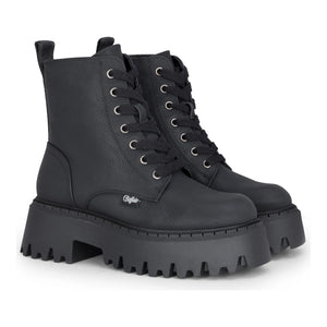ASPEN LACE UP WARM - Women’s Black Combat Ankle Boots-TruClothing