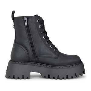 ASPEN LACE UP WARM - Women’s Black Combat Ankle Boots-TruClothing