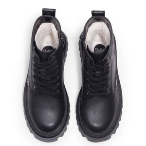 ASPEN LACE UP WARM - Women’s Black Combat Ankle Boots-TruClothing