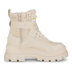 ASPHA COM1 - Women’s Beige Combat Platform Boots-TruClothing