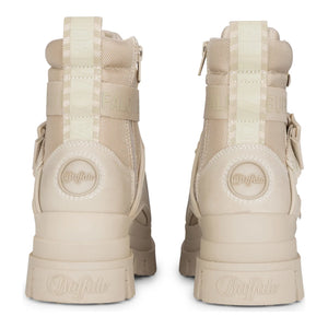 ASPHA COM1 - Women’s Beige Combat Platform Boots-TruClothing