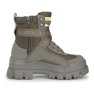 ASPHA COM1 - Women’s Khaki Combat Platform Boots-TruClothing