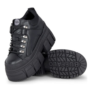 GOSPHER HIKE LO - Women’s Black Platform Chunky Ankle Boots-TruClothing
