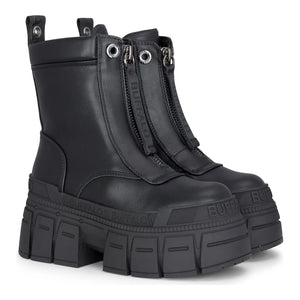GOSPHER ZIP BOOT - Women’s Black Front-Zip Ankle Boots-TruClothing