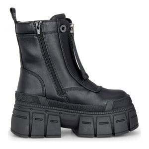 GOSPHER ZIP BOOT - Women’s Black Front-Zip Ankle Boots-TruClothing