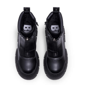 GOSPHER ZIP BOOT - Women’s Black Front-Zip Ankle Boots-TruClothing