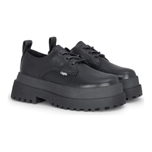 PLUTO LACE UP - Women’s Black Lace-Up Platform Shoes-TruClothing