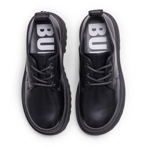 PLUTO LACE UP - Women’s Black Lace-Up Platform Shoes-TruClothing