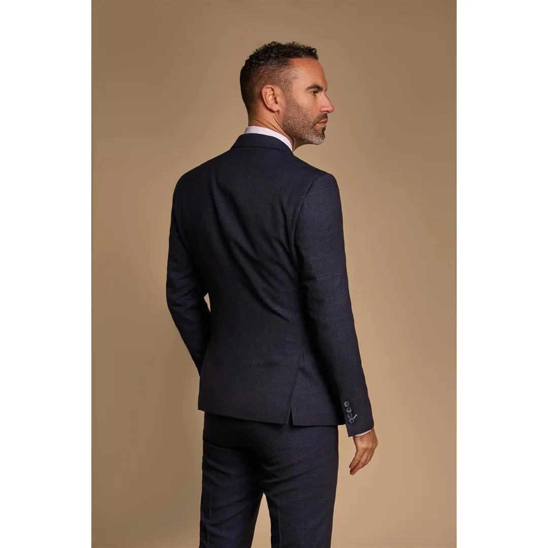 Caridi - Men's 2 Piece Navy Blue Double Breasted Suit