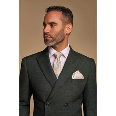Caridi - Men's 2 Piece Olive Green Double Breasted Suit