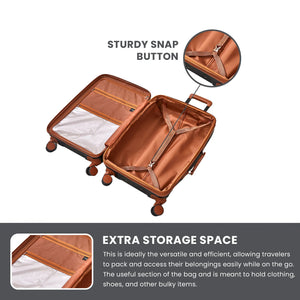 Carnaby - Suitcase Expandable Hard-Shell 4 Spinner Wheels-TruClothing