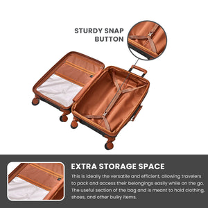 Carnaby - Suitcase Expandable Hard-Shell 4 Spinner Wheels-TruClothing