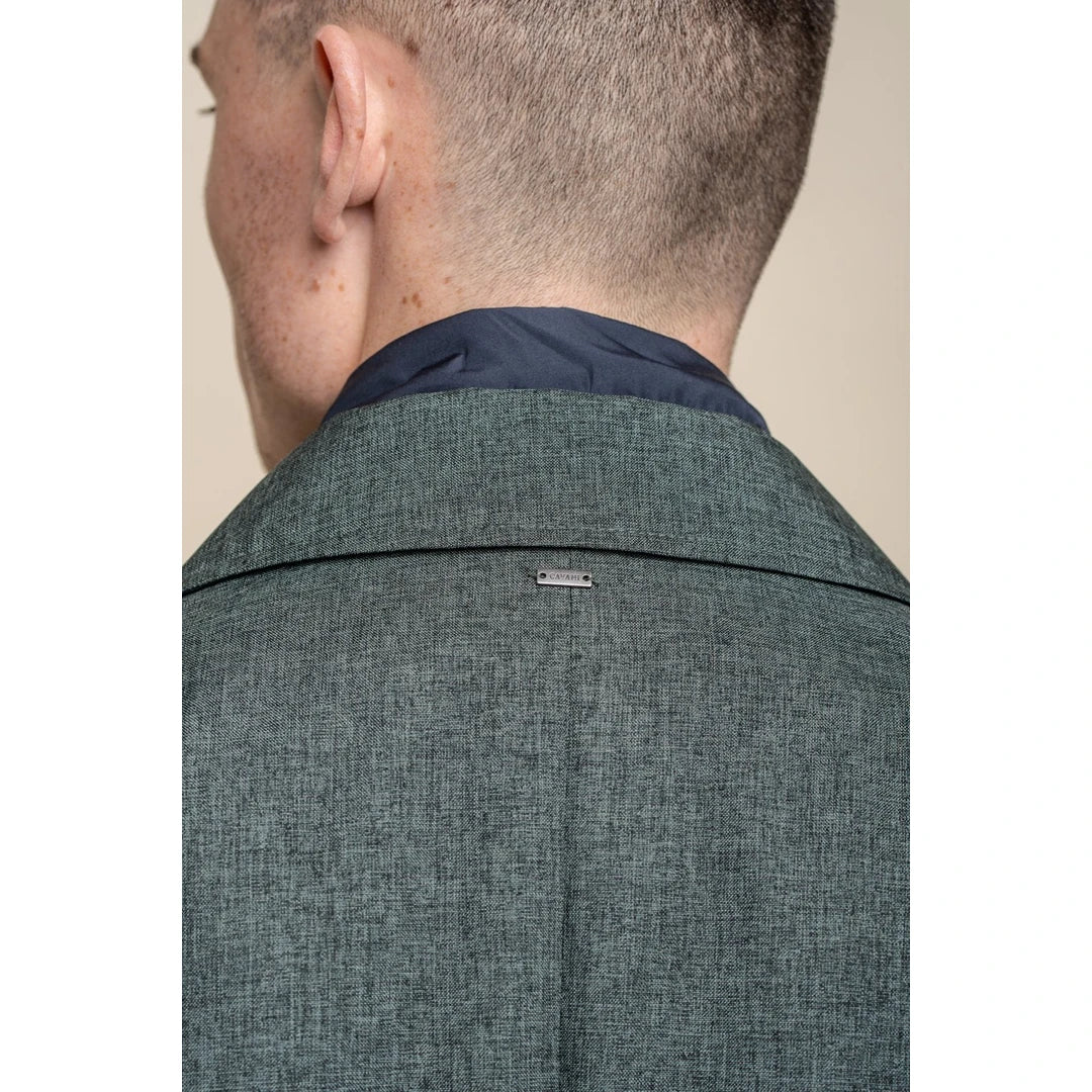 Men's Brando Mac Overcoat Jacket High Collar Zip Button 3/9