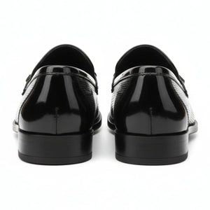 Men’s Black Patent PU Slip On Loafers-TruClothing